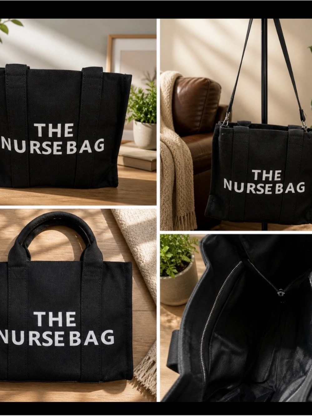 The Nurse Bag Tote in Black